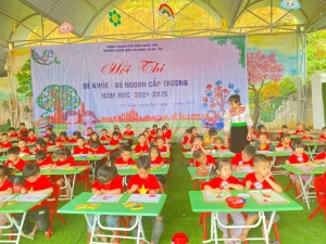 TRƯỜNG MẦM NON TÀ CÁNG XÃ NÀ TẤU TỔ CHỨC THÀNH CÔNG HỘI THI “BÉ KHỎE BÉ NGOAN CẤP TRƯỜNG” NĂM HỌC 2024-2025